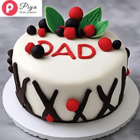 Classic Fondant Dad Cake Black Forest