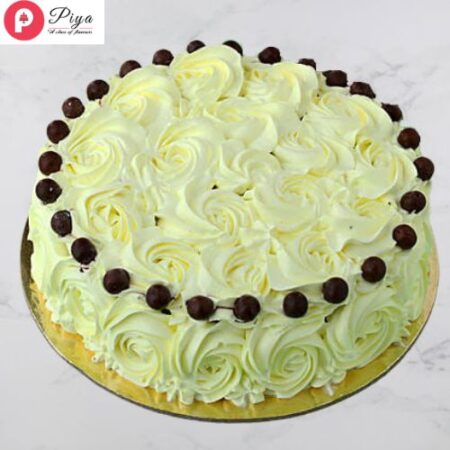 Floral Pretty Butterscotch Cake