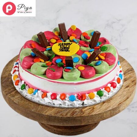 Colourful Chocolate New Year Cake