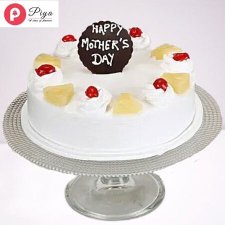 Pineapple-Eggless-Mothers-Day-Cake