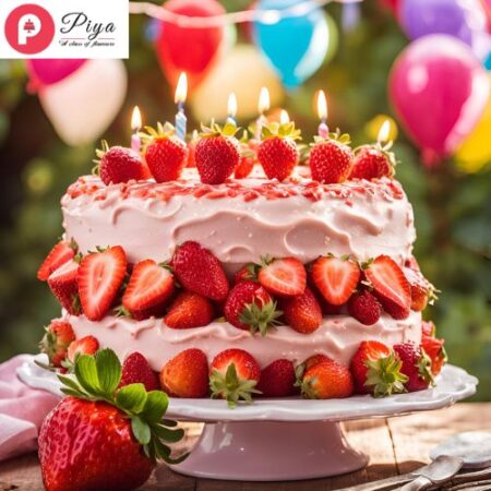 Strawberry Birthday Cake