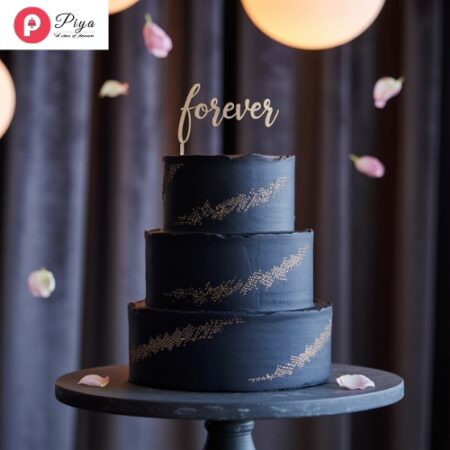 Monochrome Black Wedding Cake